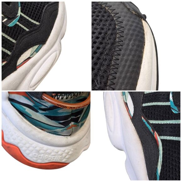 Adidas Men's 10.5 Ozweego Black/Cloud White Tropical Print Sneakers FZ3829 - Picture 14 of 15